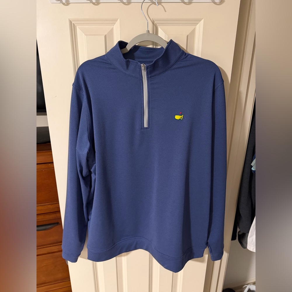 Masters by Peter Millar Quarterzip 2025 mens large navy blue